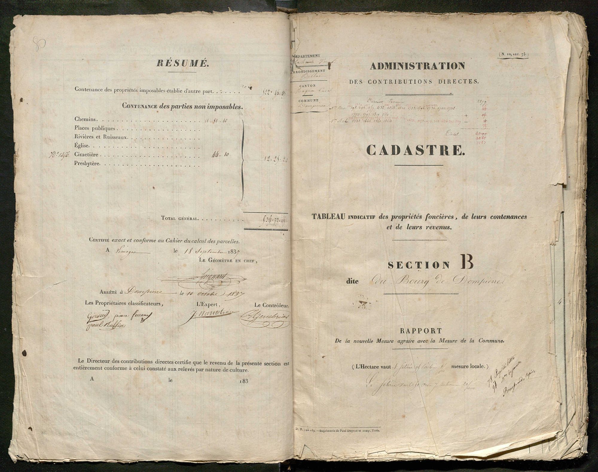Dompierre-les-Eglises 3 P 67 / 2 1838