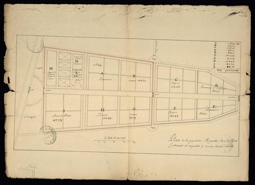 Correspondance entre l'intendant et son subdélégué concernant l'établissement d'une pépinière à Belfort et l'envoi d'arbres et de semences à cet endroit. Etats de situation des pépinières de Belfort.