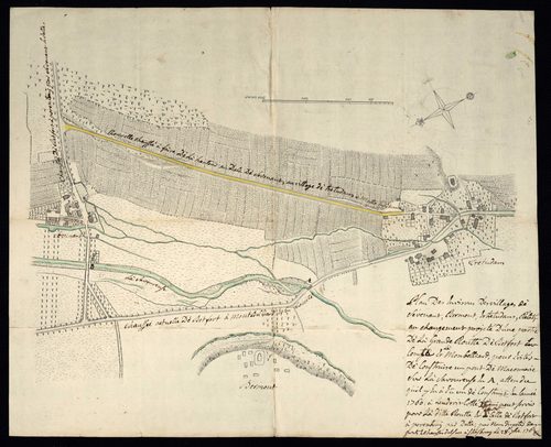 Entretien de la route de Belfort-Montbéliard : état du tracé de la nouvelle chaussée (1767), plans ([vers 1780-1786]).
