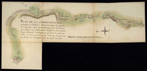 Plans de la route de Rougemont à Masevaux.