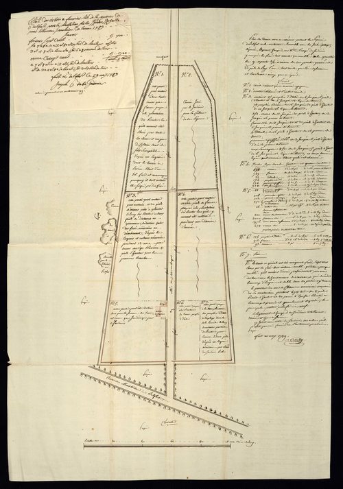Correspondance entre l'intendant et son subdélégué concernant l'établissement d'une pépinière à Belfort et l'envoi d'arbres et de semences à cet endroit. Etats de situation des pépinières de Belfort.