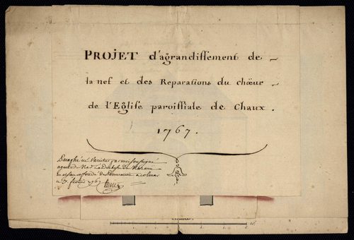 Angeot (avec 4 plans, 1774-1782), Anjoutey (1772-1776), Auxelles-Bas (1756, 1785), Chaux (avec 3 plans, 1767), Chèvremont (1787-1789), Courcelles (1776-1777), Courtelevant (1774-1776), Cunelière (1771), Essert (1780), Etueffont-Haut (1780-1788).