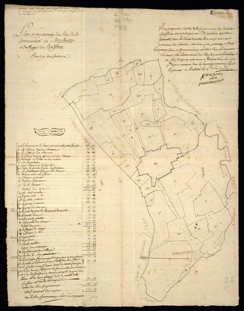 Brebotte : minute (1762), mise au net.
