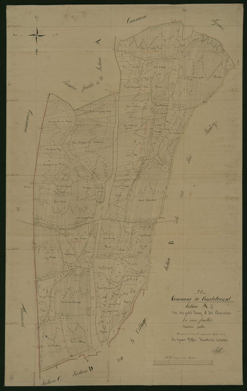 Commune de Courtelevant (6 feuilles).