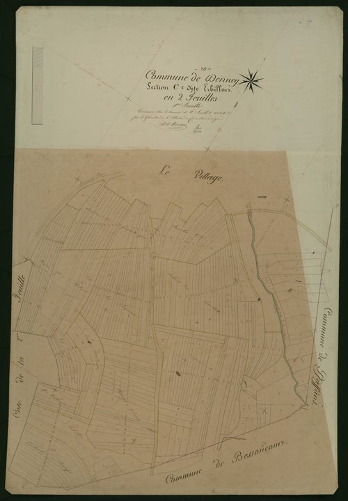 Commune de Denney (9 feuilles).