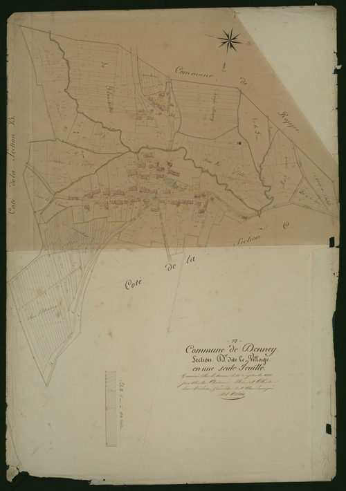 Commune de Denney (9 feuilles).