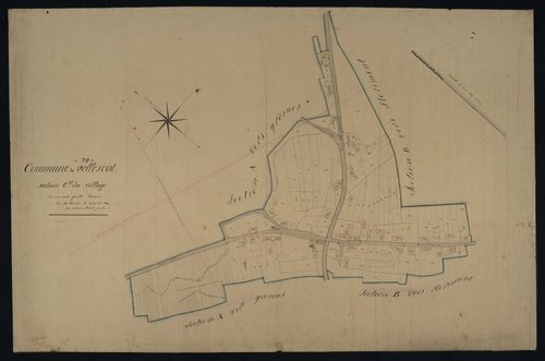 Commune de Vellescot (4 feuilles).
