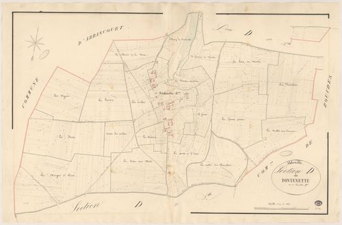 ABBEVILLE-LA-RIVIERE. - Section D : Fontenette, 2e feuille. 