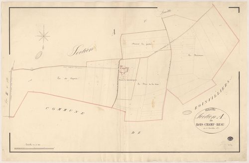 ABBEVILLE-LA-RIVIERE. - Section A : Bois-Champ-Beau, 1ère feuille. 