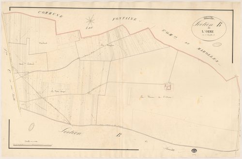 ABBEVILLE-LA-RIVIERE. - Section B : Orme (l'), 1ère feuille. 