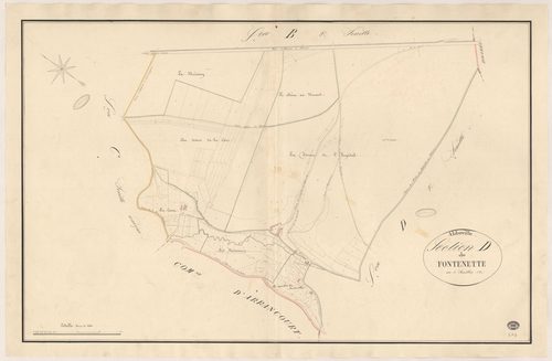 ABBEVILLE-LA-RIVIERE. - Section D : Fontenette, 1ère feuille. 