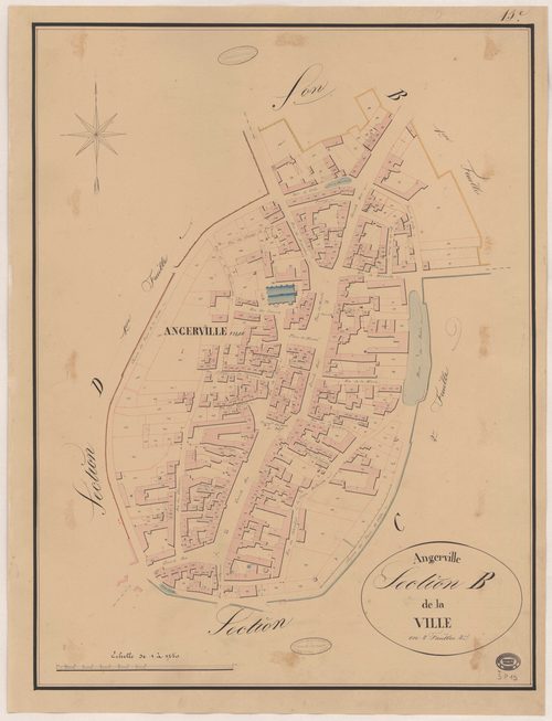 ANGERVILLE. - Section B : Ville (la), 2e feuille. 