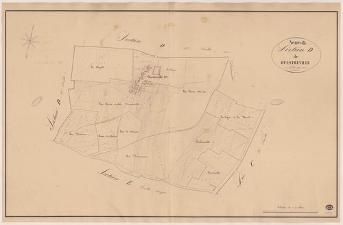 ANGERVILLE. - Section D : Ouestreville, 2e feuille. 