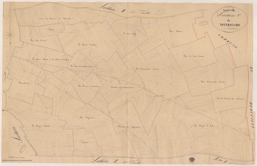 ANGERVILLE. - Section C : Noyer-saint-Lubin, 1ère feuille. 