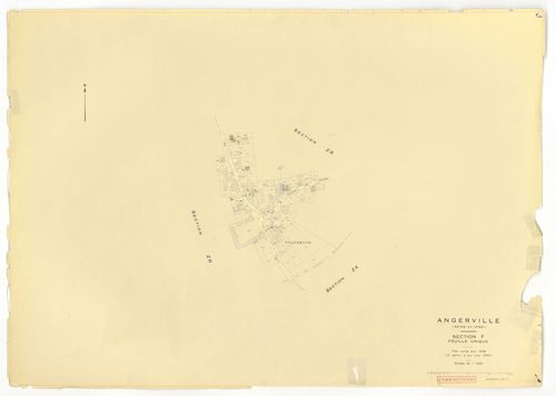 Plans minutes de conservation : ANGERVILLE : tableau d'assemblage, ech. 1/10000 (1936), sections D1 ech. 1/2500, D2 ech. 1/1250 (1936) ; sections B ech. 1/1250, C et D ech. 1/2500, F ech. 1/1250, ZA, ZK, ZL, ZM, ZN, ZP, ZR, ZS, ZT, ZV, ZW, ZX ech. 1/2000 