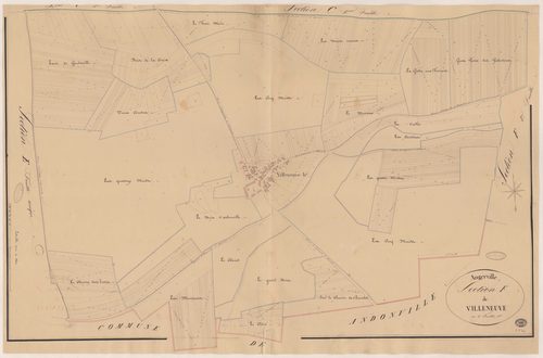 ANGERVILLE. - Section F : Villeneuve, 1ère feuille. 