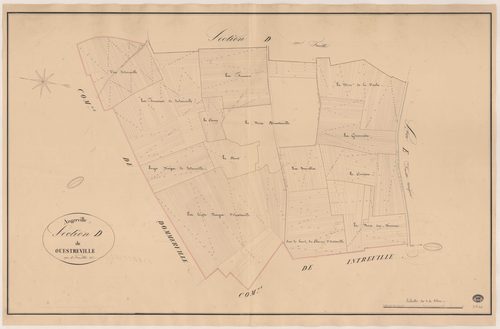 ANGERVILLE. - Section D : Ouestreville, 3e feuille. 