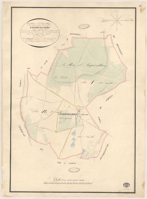 ANGERVILLIERS. - Plan d'assemblage. 