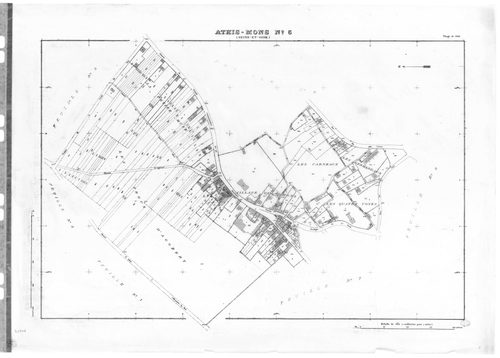 ATHIS-MONS .- Tirage de 1908 (23 feuilles numérotées de 1-23) ; plan d'ensemble d'Athis et Mons d'après l'ancien cadastre de 1812 ; tirage de 1933 plan du tableau d'assemblage ; tirage de 1934 (6 feuilles numérotées 12a, 12b, 15a, 15b, 15c, 18a) ; plan d'