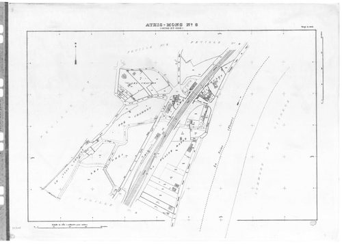 ATHIS-MONS .- Tirage de 1908 (23 feuilles numérotées de 1-23) ; plan d'ensemble d'Athis et Mons d'après l'ancien cadastre de 1812 ; tirage de 1933 plan du tableau d'assemblage ; tirage de 1934 (6 feuilles numérotées 12a, 12b, 15a, 15b, 15c, 18a) ; plan d'