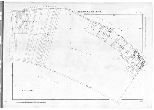 ATHIS-MONS .- Tirage de 1908 (23 feuilles numérotées de 1-23) ; plan d'ensemble d'Athis et Mons d'après l'ancien cadastre de 1812 ; tirage de 1933 plan du tableau d'assemblage ; tirage de 1934 (6 feuilles numérotées 12a, 12b, 15a, 15b, 15c, 18a) ; plan d'
