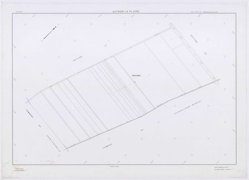 AUTHON-LA-PLAINE, plans minutes de conservation : tableau d'assemblage,1933, Ech. 1/10000 ; plans des section B1, 1933, Ech. 1/2500, section B3, 1933, Ech. 1/1250, sections W, X, Y, Z, 1956, Ech. 1/2000, sections ZB, ZC, 1994, Ech. 1/2000, sections ZD, ZE