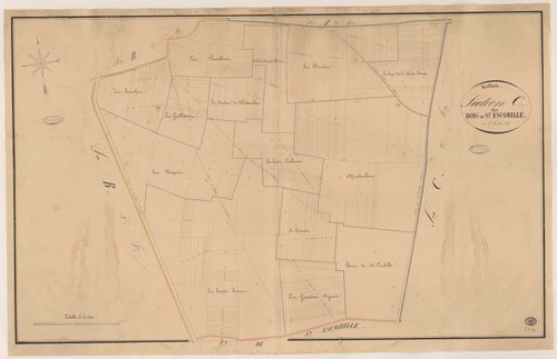 AUTHON-LA-PLAINE. - Section C : Bois de Saint-Escobille, 1ère feuille. 