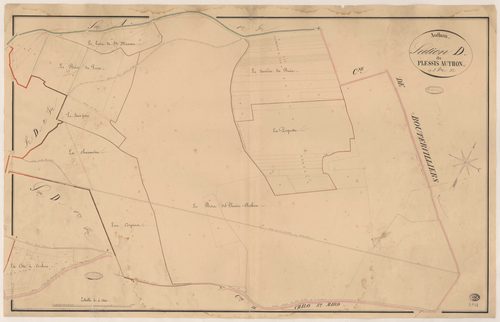 AUTHON-LA-PLAINE. - Section D : Plessis-Authon (le), 3e feuille. 