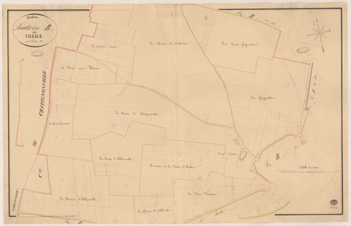 AUTHON-LA-PLAINE. - Section B : Village (le), 2e feuille. 