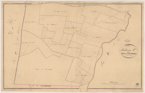 AUTHON-LA-PLAINE. - Section C : Bois de Saint-Escobille, 2e feuille. 