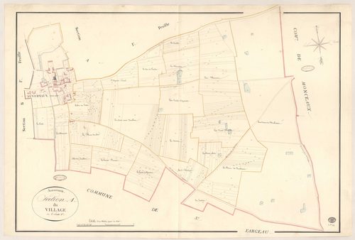AUVERNAUX. - Section A : Village (le), 2e feuille. 