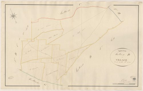 AUVERS-SAINT-GEORGES. - Section D : Village (le), 3e feuille. 