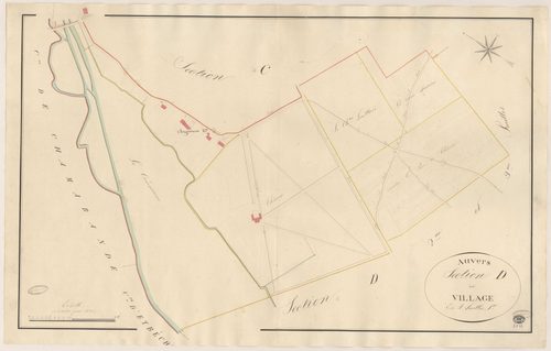 AUVERS-SAINT-GEORGES. - Section D : Village (le), 1ère feuille. 