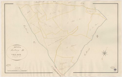AUVERS-SAINT-GEORGES. - Section D : Village (le), 4e feuille. 