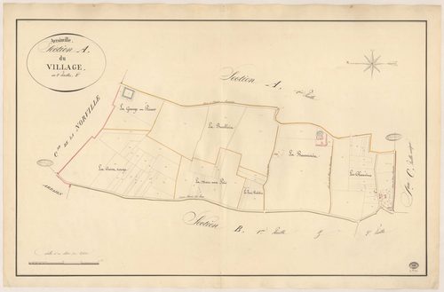 AVRAINVILLE. - Section A : Village (le), 2e feuille. 