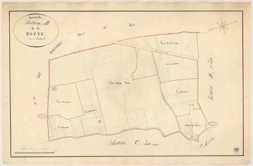 AVRAINVILLE. - Section B : Motte (la), 2e feuille. 