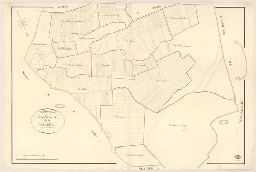 BALLANCOURT-SUR-ESSONNE. - Section C : Vallée (la), 2e feuille. 