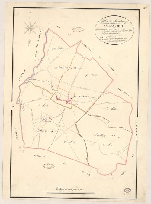 BALLANCOURT-SUR-ESSONNE. - Plan d'assemblage. 