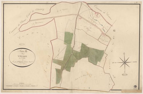 BIEVRES. - Section B : Village (le), 1ère feuille. 