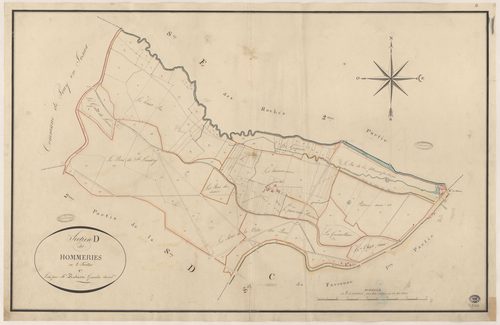 BIEVRES. - Section D : Hommeries (les), 1ère feuille. 