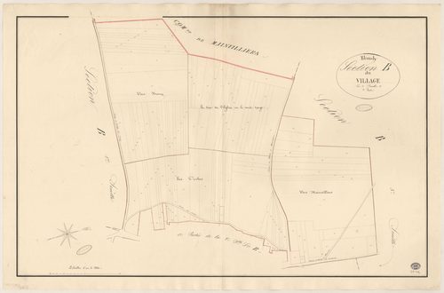 BLANDY. - Section B : Village (le), 3e feuille. 