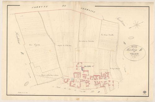 BLANDY. - Section B : Village (le), 2e feuille. 