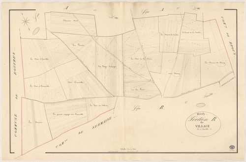BLANDY. - Section B : Village (le), 1ère feuille. 