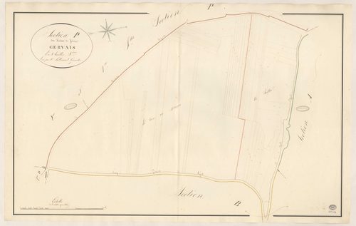 BOIGNEVILLE. - Section P : Friches de Saint-Gervais (les), 3e feuille. 