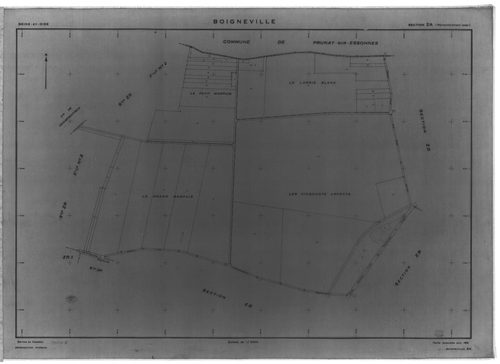 BOIGNEVILLE .- Cadastre révisé pour 1961 : plans de la section AE, section AL, section AM, section ZA, section ZB, section ZC, section ZH, section ZI, section ZL, section ZM, section ZN, section ZO, section ZP, section ZR 1ère feuille, idem 2ème feuille, 