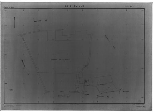 BOIGNEVILLE .- Cadastre révisé pour 1961 : plans de la section AE, section AL, section AM, section ZA, section ZB, section ZC, section ZH, section ZI, section ZL, section ZM, section ZN, section ZO, section ZP, section ZR 1ère feuille, idem 2ème feuille, 