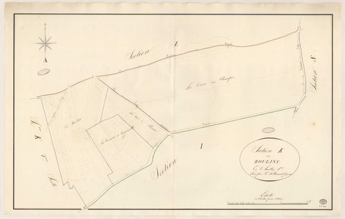 BOIGNEVILLE. - Section K : Boulins (les), 1ère feuille. 