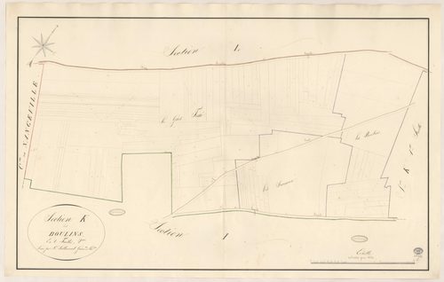 BOIGNEVILLE. - Section K : Boulins (les), 2e feuille. 