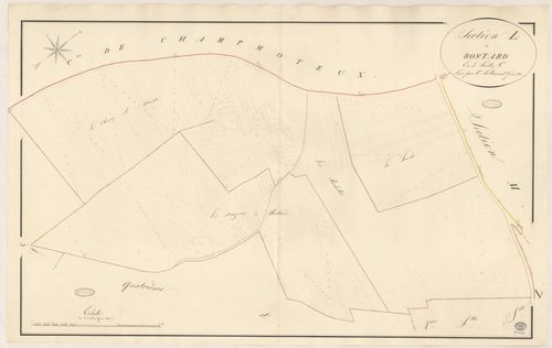 BOIGNEVILLE. - Section L : Bostard, 3e feuille. 