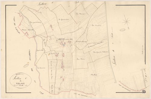 BOISSY-LA-RIVIERE. - Section C : Village (le), 1ère feuille. 